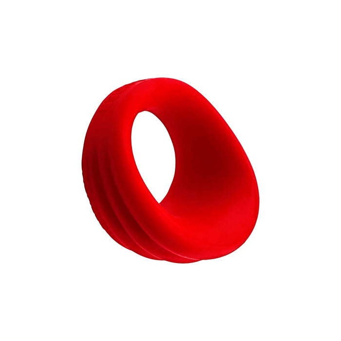 Hunkyjunk Expander Slimmer Scoop Style Cockring Red Velvet