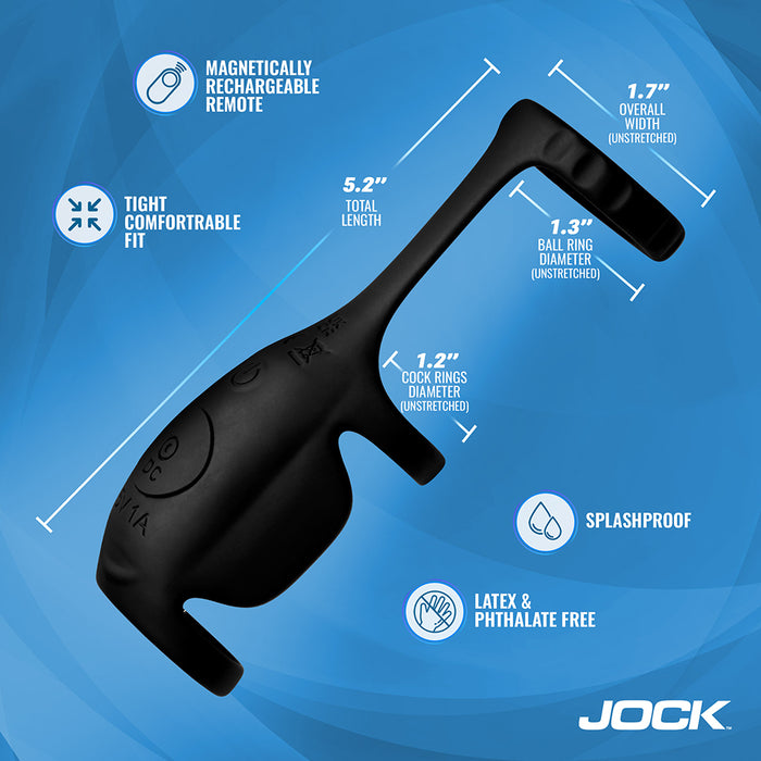 JOCK Enhancers Blitz Vibrating Penis Sleeve C-Ring with Remote