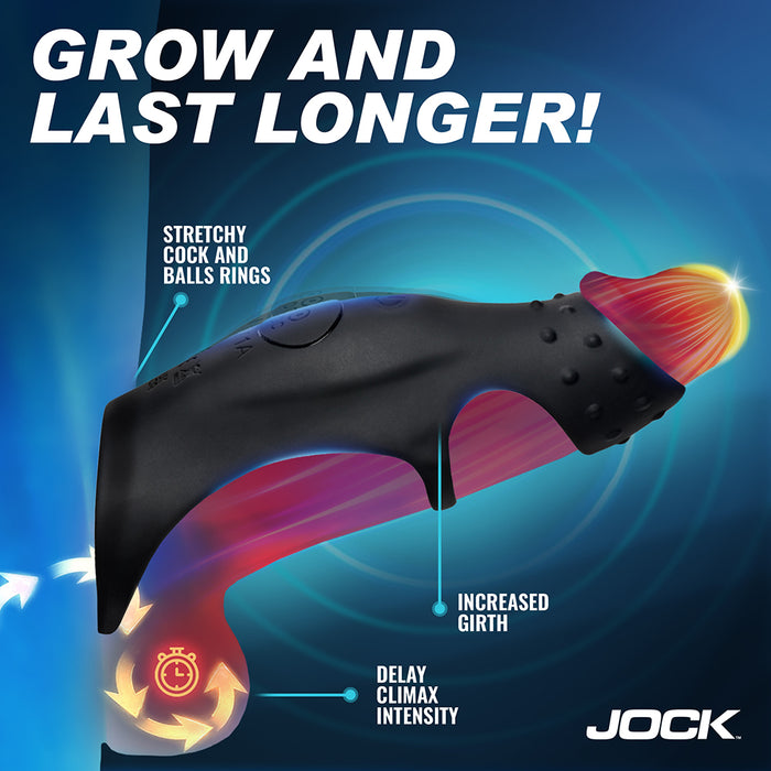 JOCK Enhancers Rush Vibrating Penis Sleeve C-Ring with Remote