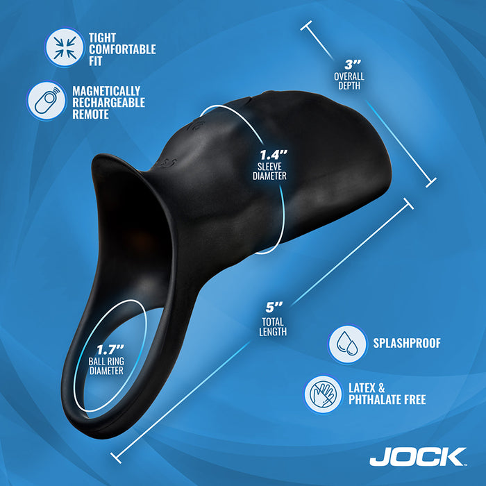 JOCK Enhancers Surge Vibrating Penis Sleeve C-Ring with Remote