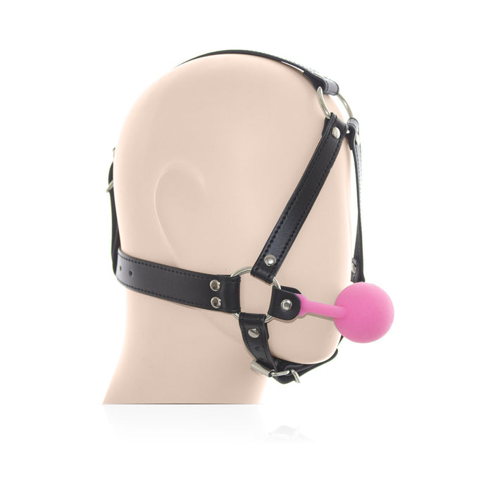 Ple'sur Face Harness Ball Gag Pink