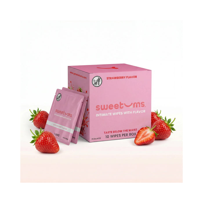 Sweetums Intimate Wipes Strawberry Flavor 10-Pack