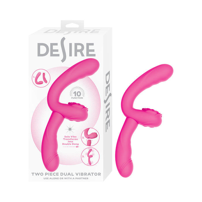 Desire Dual Vibrator 2 Piece Pink