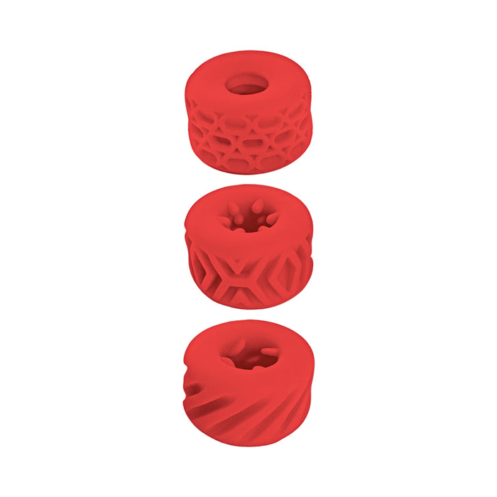 Super Stretchy Stroker Rings 3 Pack Red