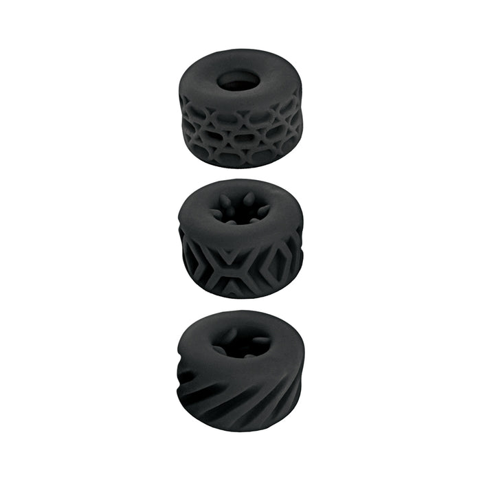 Super Stretchy Stroker Rings 3 Pack Black