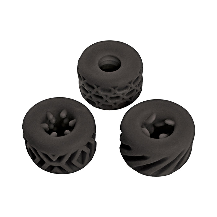 Super Stretchy Stroker Rings 3 Pack Black