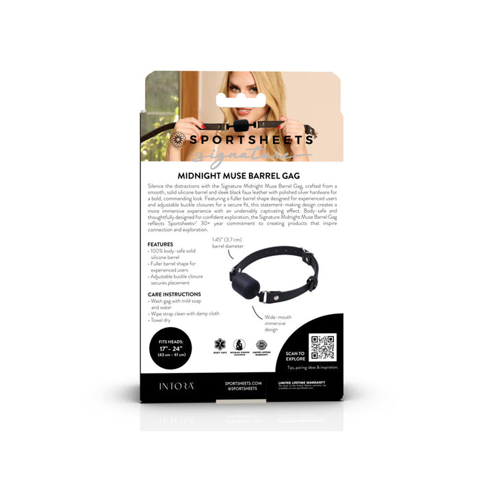 Sportsheets Signature Midnight Muse Barrel Gag