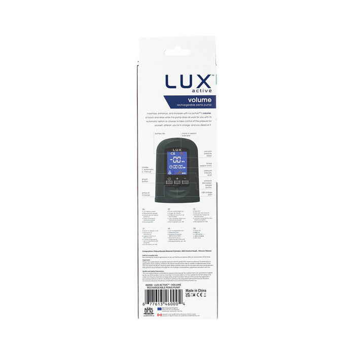 LUX Active Volume Rechargeable Penis Pump