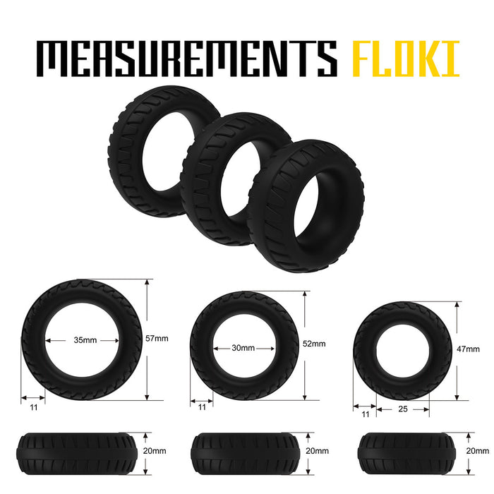 Velv'Or Rooster Floki 3-Piece Cock Ring Set