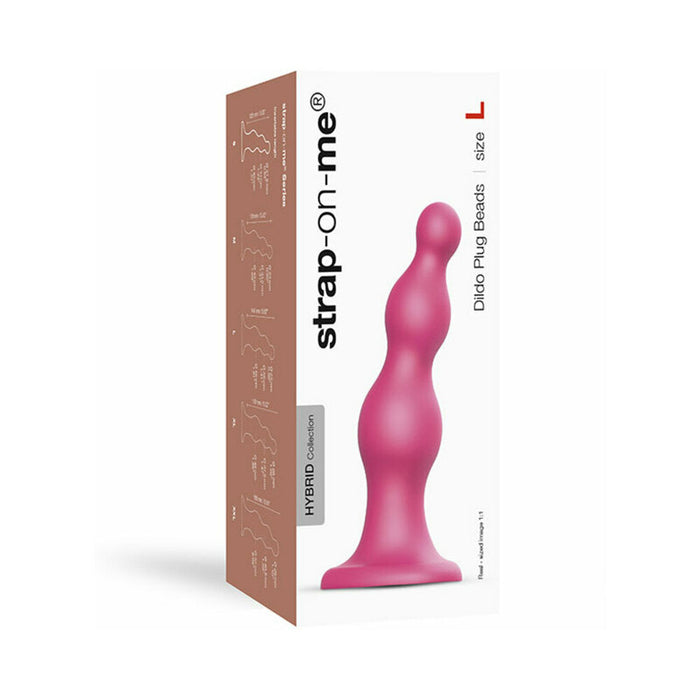 Strap-On-Me Dildo Plug Beads Large Raspberry