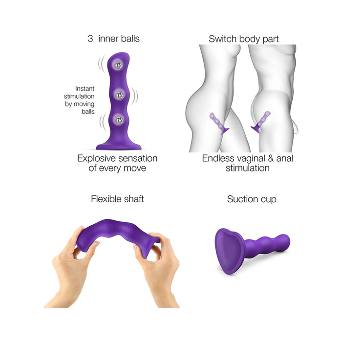 Strap-On-Me Geisha Ball Dildo XL Purple