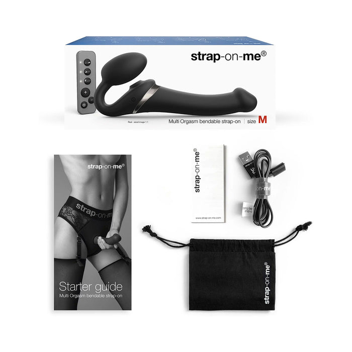 Strap-On-Me Multi Orgasm Bendable Strapless Strap-On Black Large