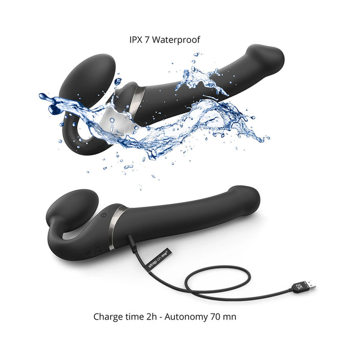 Strap-On-Me Multi Orgasm Bendable Strapless Strap-On Black Large