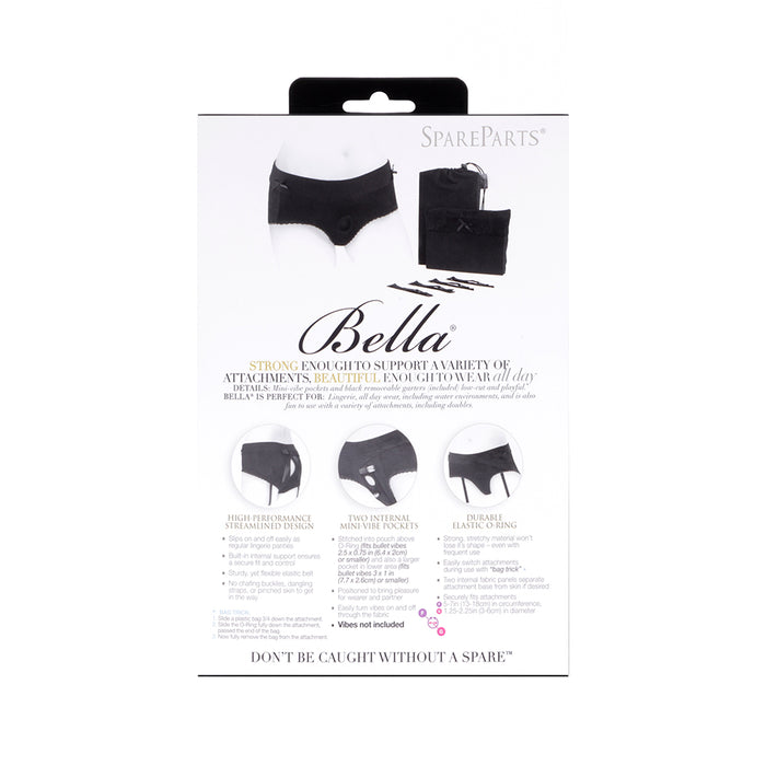 SpareParts Bella Cleavage Booty Short Harness Black Size L