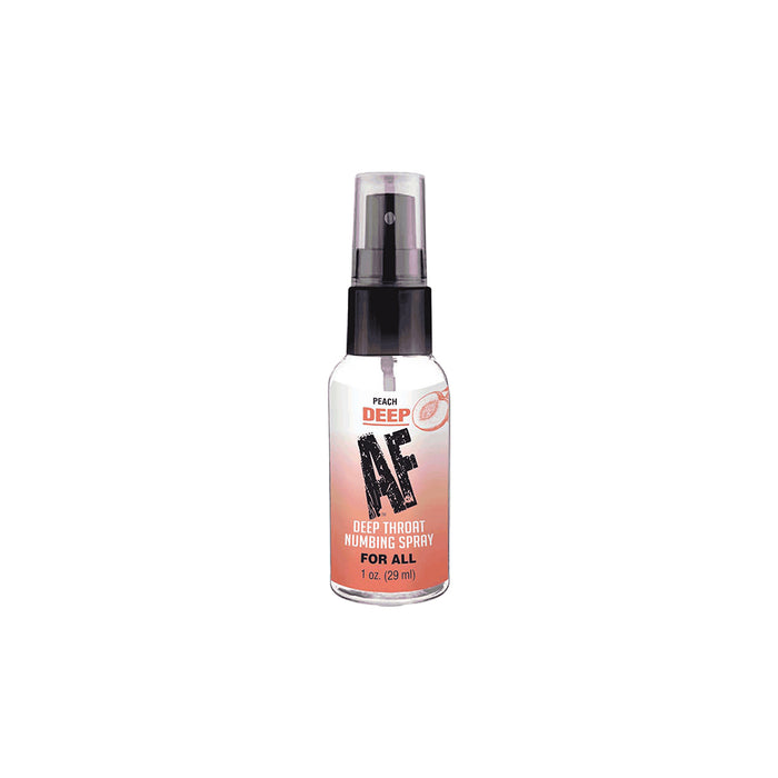 Deep AF Peach Flavored Deep Throat Numbing Spray 1 oz. Tester