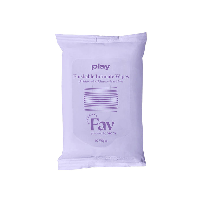 Personal Fav Play Flushable Intimate Wipes 10-Pack Tester