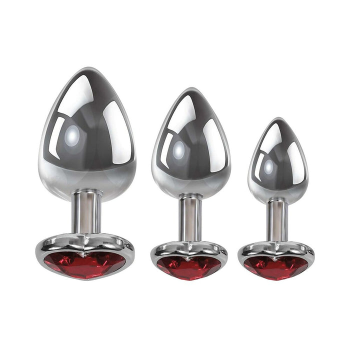 Adam & Eve Three Hearts Gem Anal Plug Set Tester