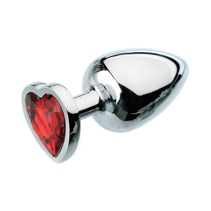 Adam & Eve Red Hearts Gem Anal Plug Large Tester