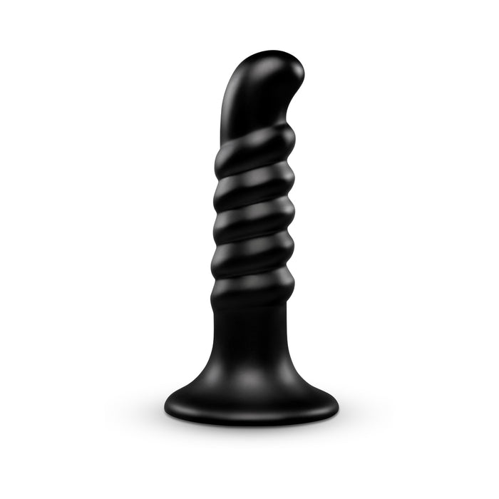 b-Vibe Krush 9.5 in. Curved & Ribbed Dildo with Suction Cup Tester