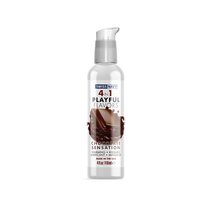 Swiss Navy 4 in 1 Playful Flavors Chocolate Sensation 4 oz. Tester