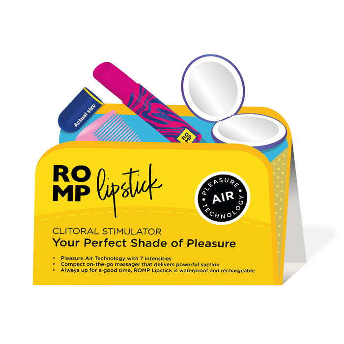 ROMP Lipstick Tent Card English