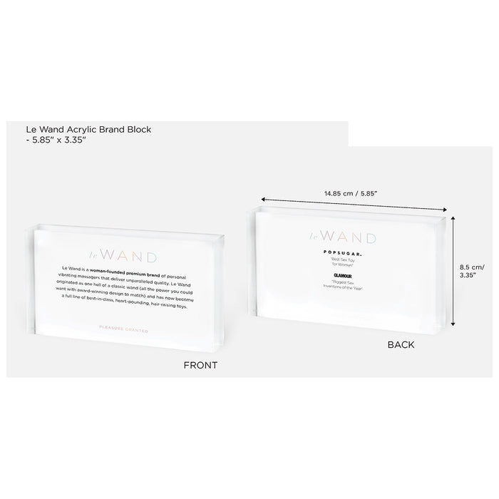 Le Wand Acrylic Brand Block 5.85inx3.35i