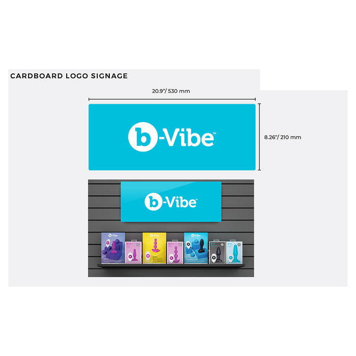 b-Vibe Cardboard Logo Signage 2.5 x 1 in.