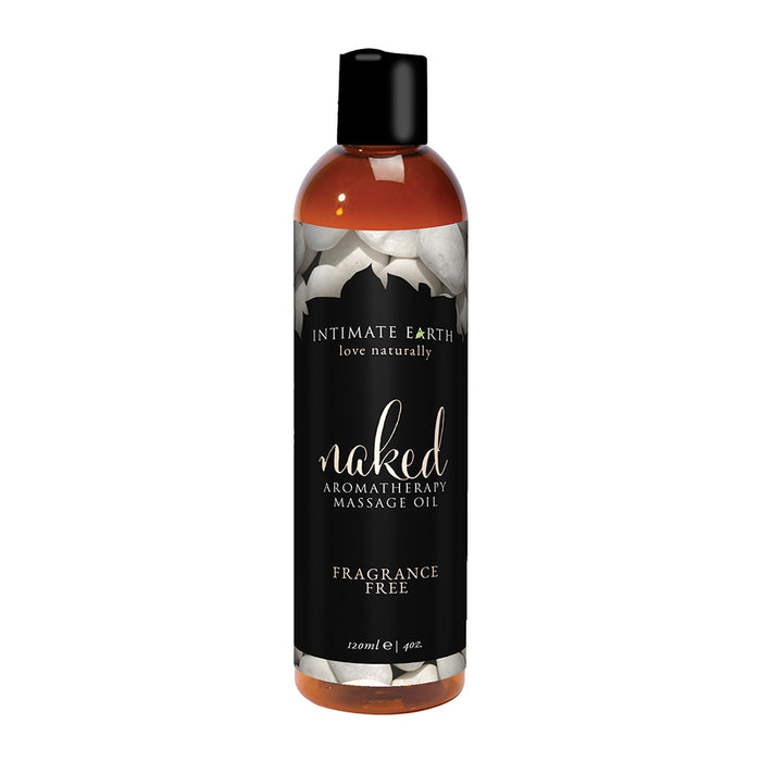 Intimate Earth Naked Fragrance Free Aromatherapy Massage Oil 4 oz. Tester