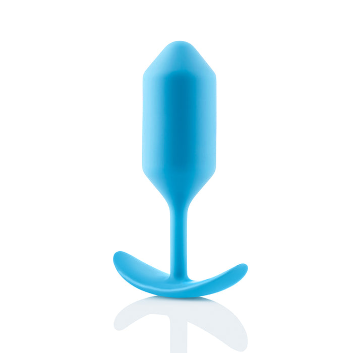 b-Vibe Snug Plug 3 Weighted Silicone Anal Plug Teal Tester