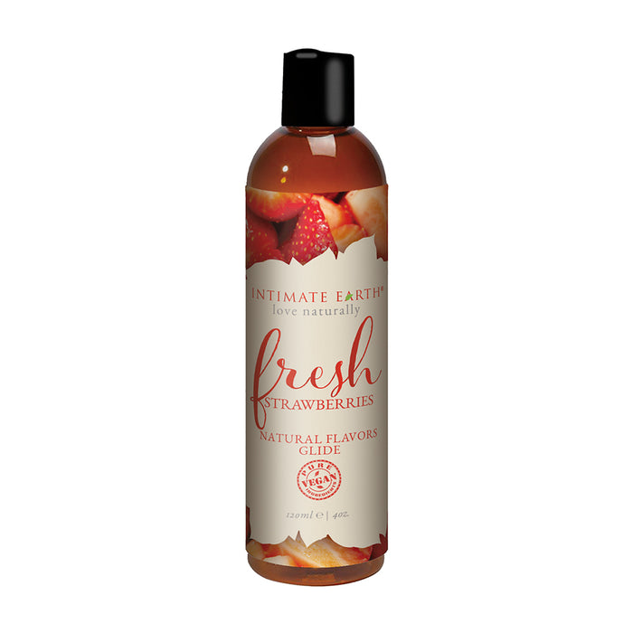 Intimate Earth Succulent Strawberries Flavored Glide 4 oz. Tester