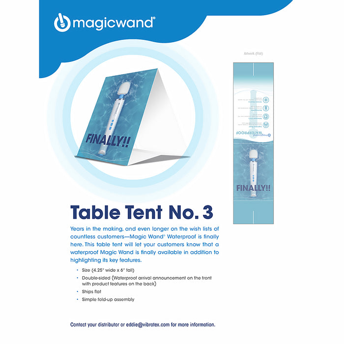 Magic Wand Waterproof Table Tent