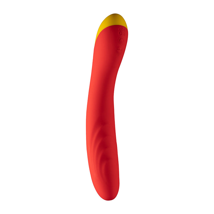 ROMP Hype Rechargeable Silicone G-Spot Vibrator Red Tester