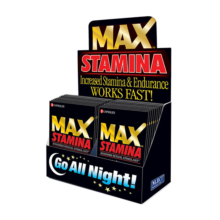 MaxStamina Sexual Stimulant Capsules 2-Pack 24-Piece Display