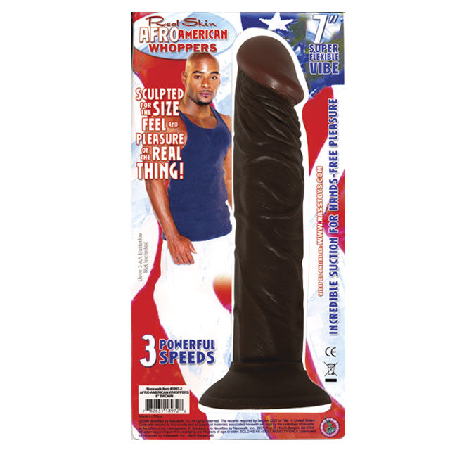 Afro American Whoppers 7in. Vibrating Dong
