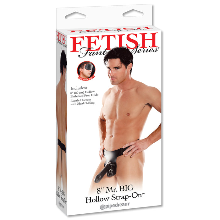 Pipedream Fetish Fantasy Series Mr. Big 8 in. Hollow Strap-On With Balls Black