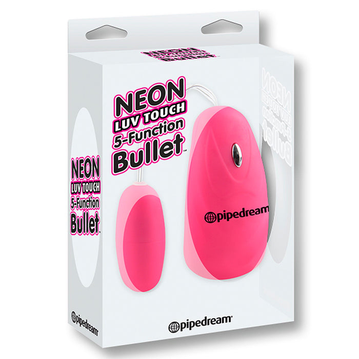 Pipedream Neon Luv Touch Remote-Controlled 5-Function Bullet Vibrator Pink