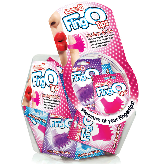 Screaming O FingO Tips Assorted Colors (Bowl of 36)