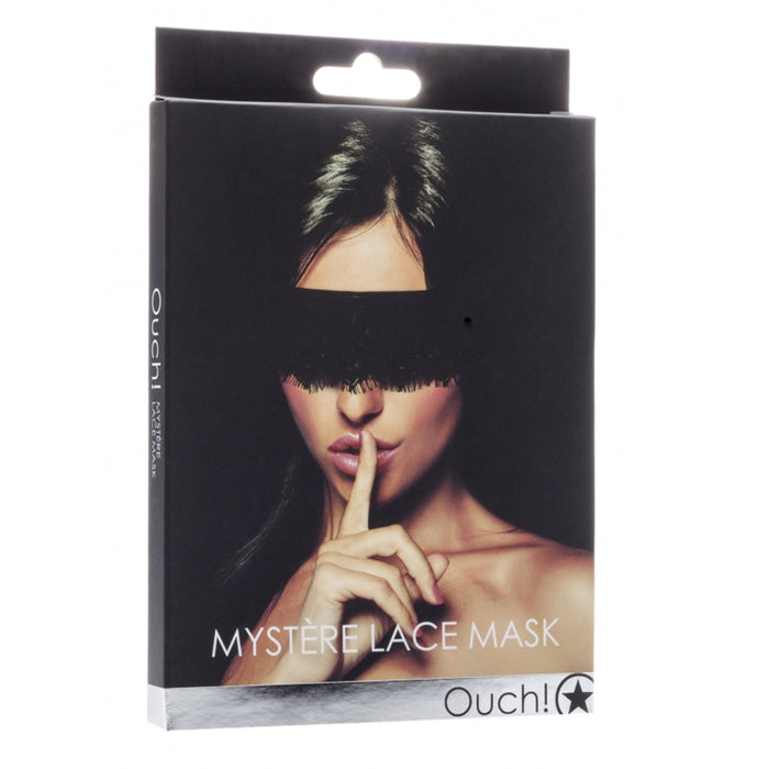 Ouch! Mystère Lace Mask Blindfold Black