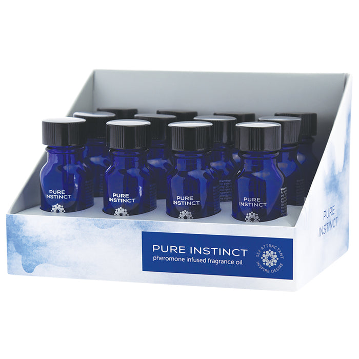 Pure Instinct Pheromone Fragrance Oil True Blue Display of 12