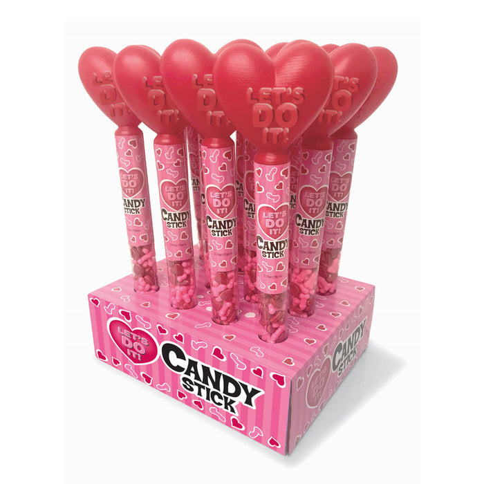 Let's Do It Heart Candy Stick 12-Piece Display