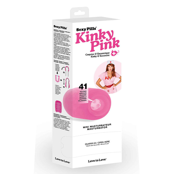 Love to Love Sexy Pills Kinky Pink Mini Masturbator Display of 6