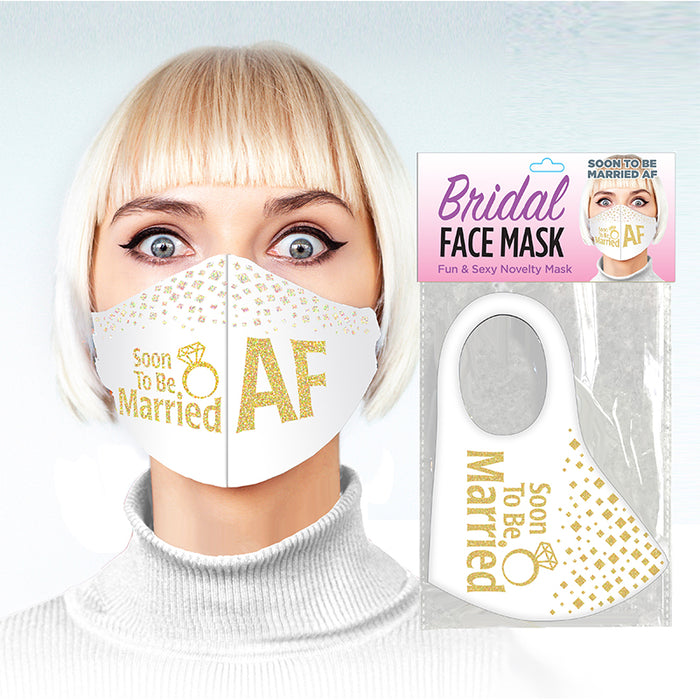 Soon To Be Married Af Glitter Mask