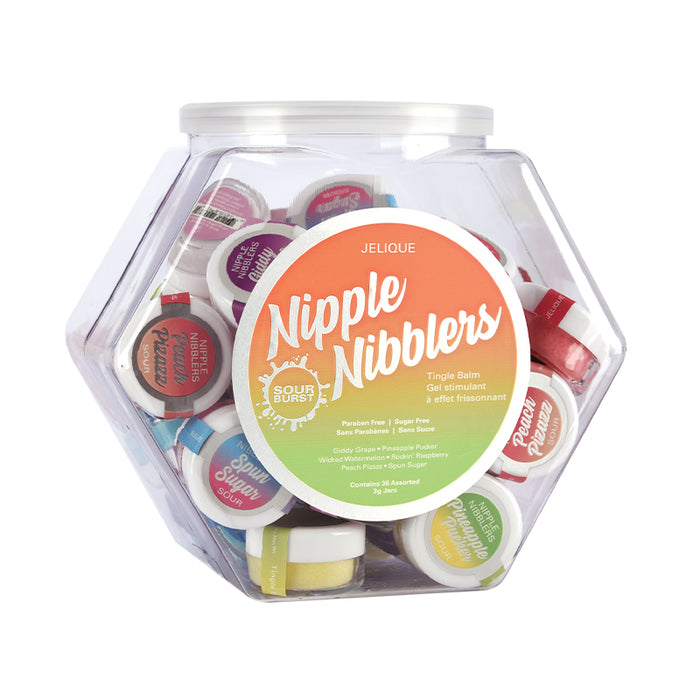 Jelique Nipple Nibbler Sour Tingle Balm Assorted Display Bowl/36 pcs 3 g