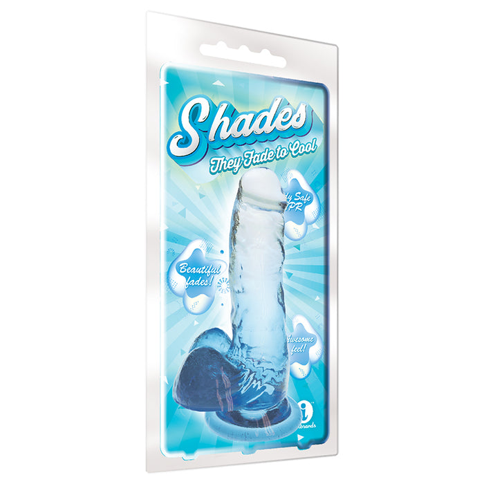 Shades Medium 7in Jelly TPR Gradient Dong Blue
