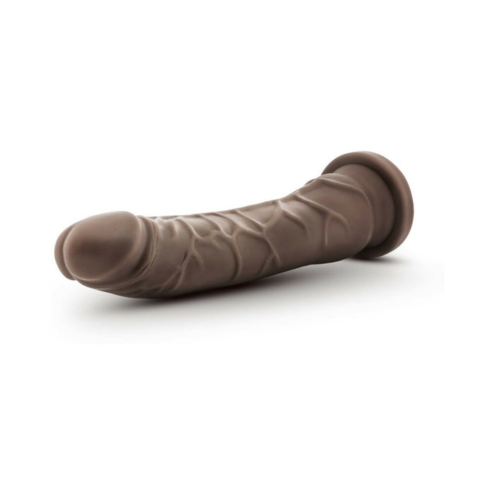 Blush Dr. Skin Plus Realistic 9 in. Triple Density Posable Dildo with Suction Cup Brown