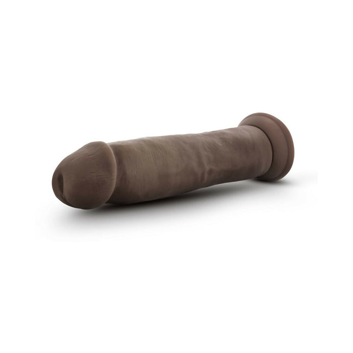 Dr. Skin Plus Thick 9 in. Triple Density Posable Dildo with Suction Cup Brown
