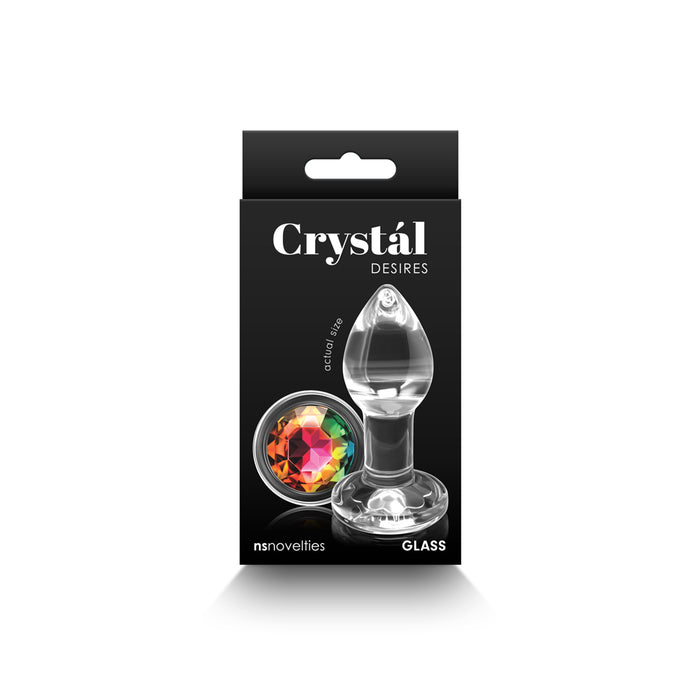 Crystal Desires Rainbow Gem Glass Plug Small