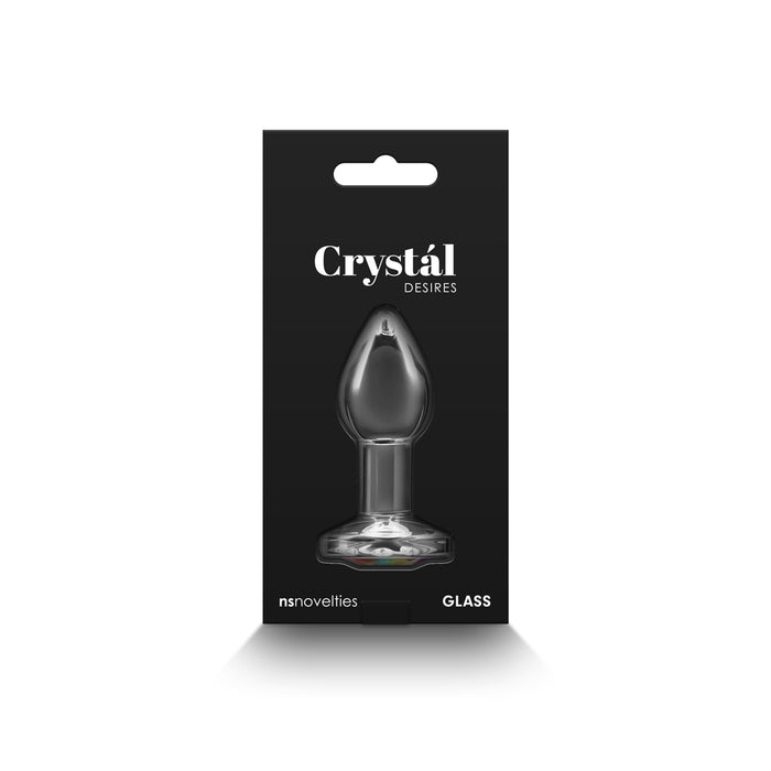 Crystal Desires Rainbow Gem Glass Plug Small
