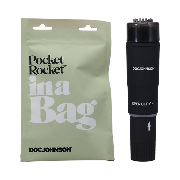 Doc Johnson Pocket Rocket In A Bag Mini Vibrator Black