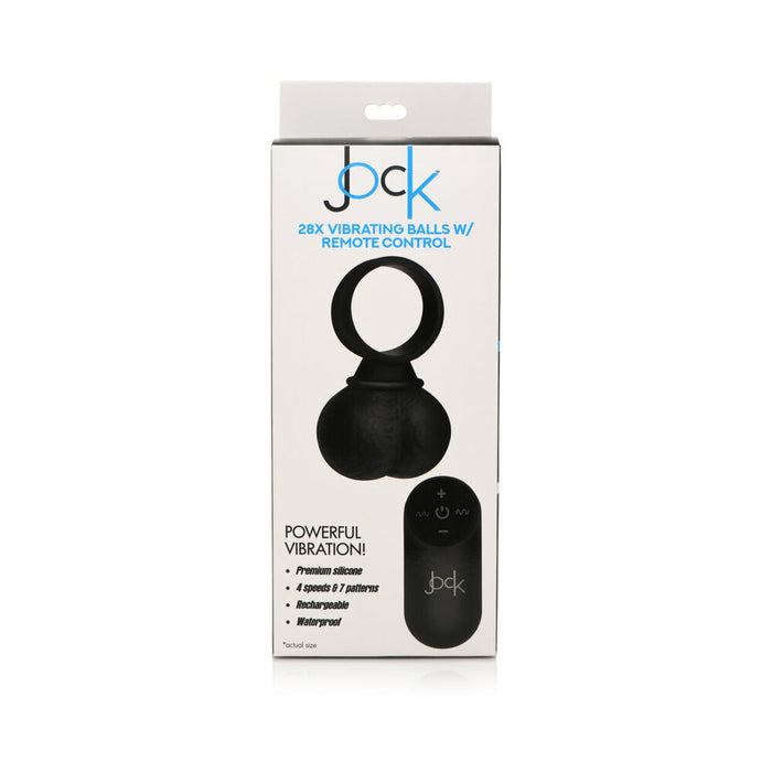 Curve Toys Jock 28X Vibrating Silicone Balls with Remote Control Large Black